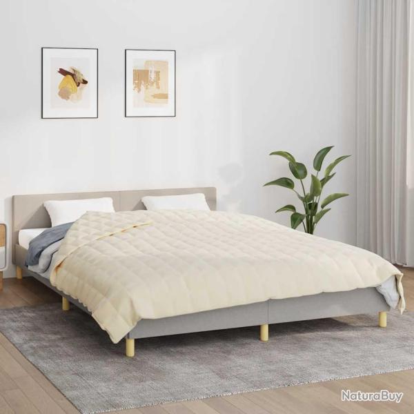 Couverture lest�e Cr�me clair 220x235 cm 15 kg Tissu