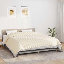 Couverture lest&eacute;e Cr&egrave;me clair 220x260 cm 11 kg Tissu
