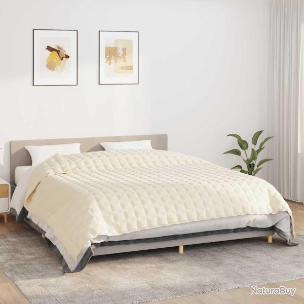 Couverture lest�e Cr�me clair 220x260 cm 11 kg Tissu