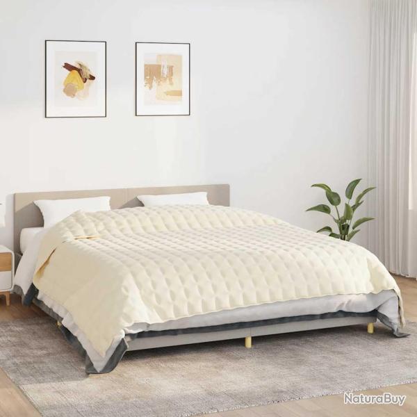 Couverture lest�e Cr�me clair 220x260 cm 15 kg Tissu