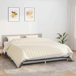 Couverture lest&eacute;e Cr&egrave;me clair 235x290 cm 15 kg Tissu
