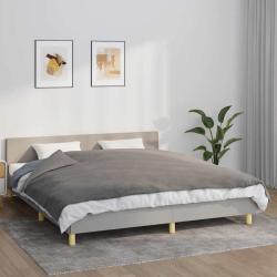 Couverture lest&eacute;e avec housse Gris 155x220 cm 7 kg Tissu
