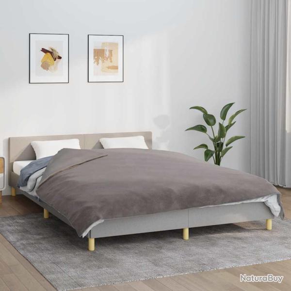 Couverture lest�e avec housse Gris 200x200 cm 9 kg Tissu