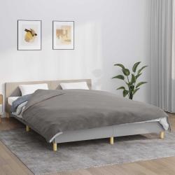 Couverture lest&eacute;e avec housse Gris 200x200 cm 13 kg Tissu