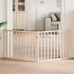 Barri&egrave;re pour chien pliable &agrave; 2 panneaux 160 cm Bois de peuplier