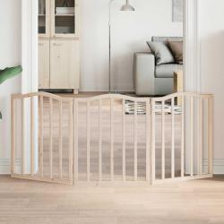 Barri&egrave;re pour chien pliable, 3 panneaux, en bois de peuplier, 150 cm