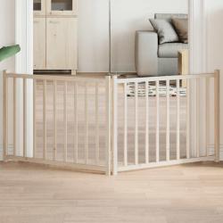 Barri&egrave;re pour chien pliable 2 panneaux 160 cm bois sapin massif