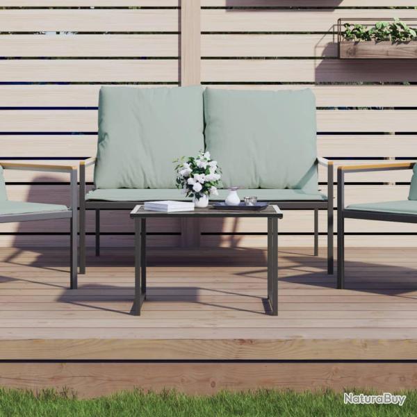 Table de anthracite 55x40x37 cm acier