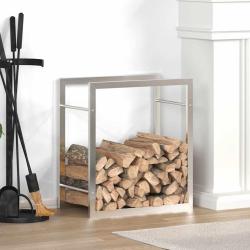 Portant de bois de chauffage 50x28x56 cm acier inoxydable