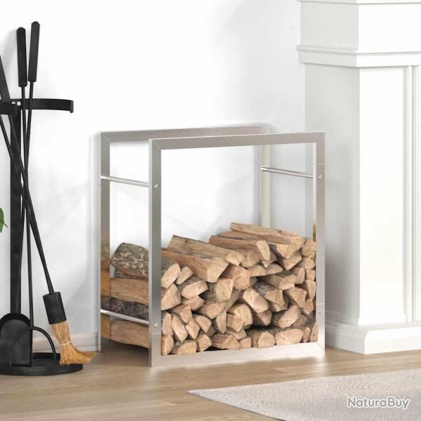 Portant de bois de chauffage 50x28x56 cm acier inoxydable
