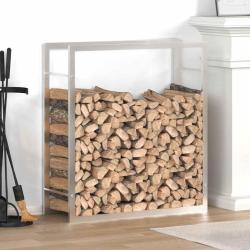 Portant de bois de chauffage 80x28x86 cm acier inoxydable
