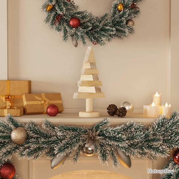 Arbres de No�l en bois pour d�coration 2 pcs 30 cm pin massif