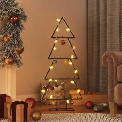 Arbre de No&euml;l en m&eacute;tal pour d&eacute;coration noir 125 cm