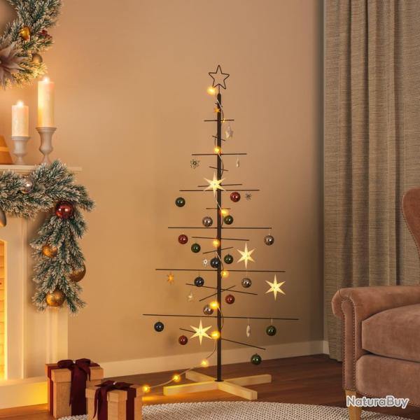 Arbre de No�l en m�tal avec base en bois noir 150 cm