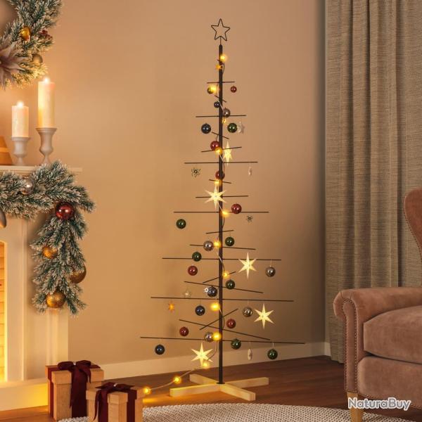 Arbre de No�l en m�tal avec base en bois noir 180 cm