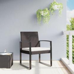 Chaises &agrave; manger de lot de 2 marron rotin PP