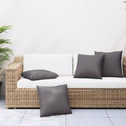 Coussin d'ext&eacute;rieur 4 pcs Anthracite 50 x 50 cm Tissu