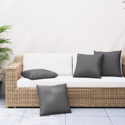 Coussin d'ext&eacute;rieur 4 pcs Anthracite 60 x 60 cm Tissu