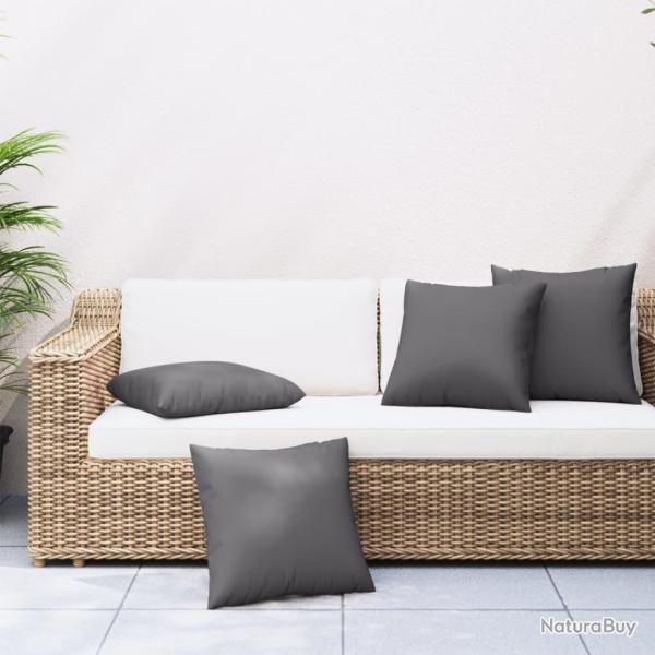 Coussin d'ext�rieur 4 pcs Anthracite 60 x 60 cm Tissu
