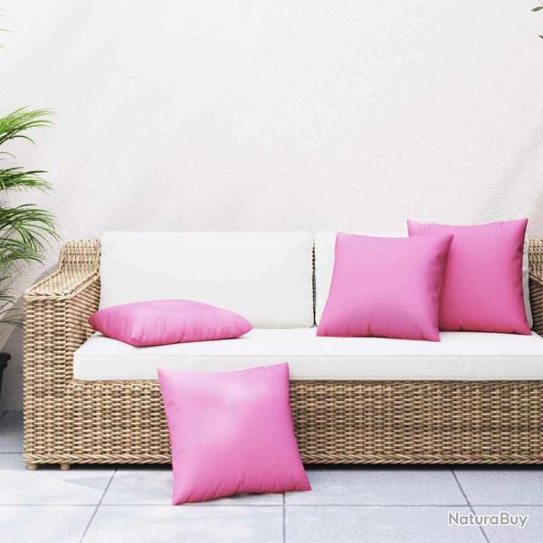 Coussins �parpill�s 4 pcs Rose 60 x 60 cm Tissu en Polyester
