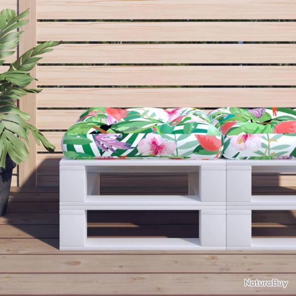Coussin de palette multicolore 50x50x12 cm tissu