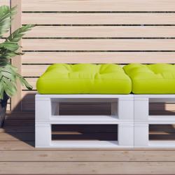 Coussin de palette vert brillant 60x60x12 cm tissu