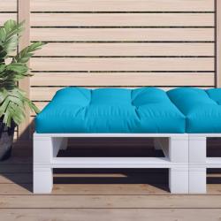 Coussin de palette bleu 80x80x12 cm tissu