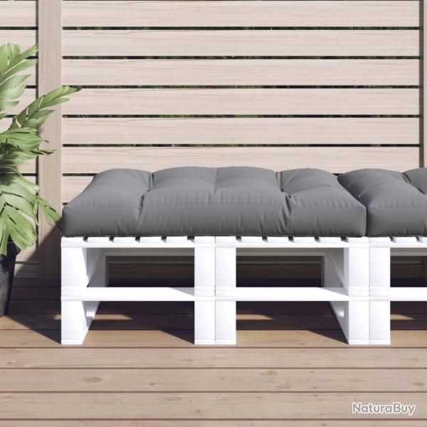 Coussin de palette gris 120x80x12 cm tissu