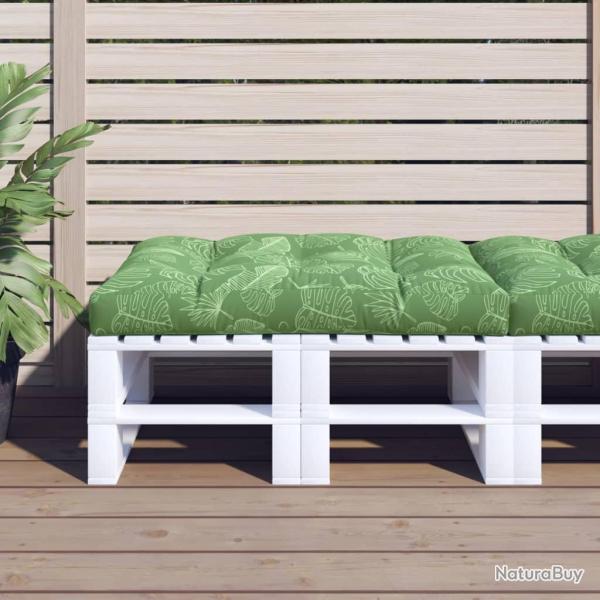 Coussin de palette � motif de feuilles 120x80x12 cm Tissu