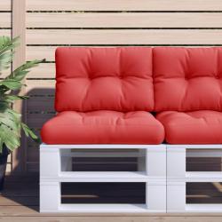 Coussin de palette rouge 50x40x12 cm tissu