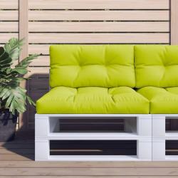 Coussin de palette vert vif 70x40x12 cm tissu