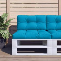 Coussin de palette bleu clair 80x40x12 cm tissu