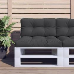 Coussin de palette noir 80x40x12 cm tissu