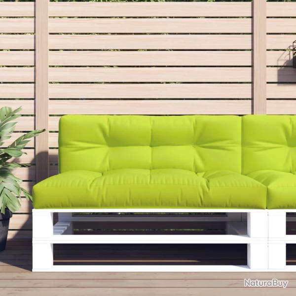 Coussin de palette vert vif 120x40x12 cm tissu