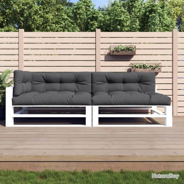 Coussins de palette 5 pcs anthracite tissu