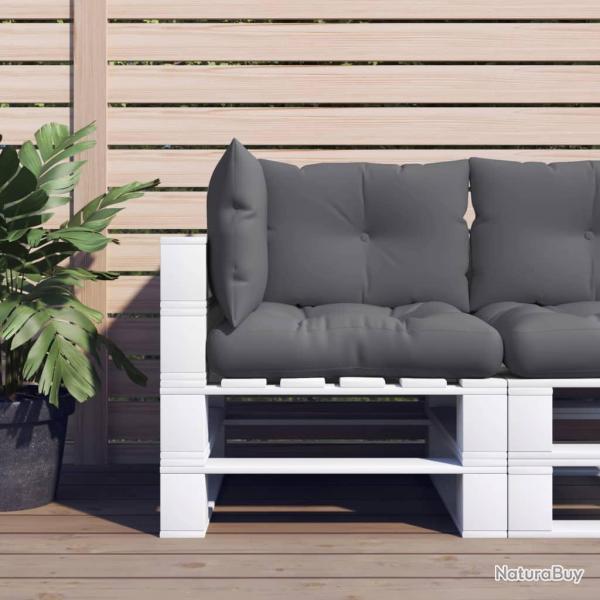 Coussins de palette lot de 3 anthracite tissu