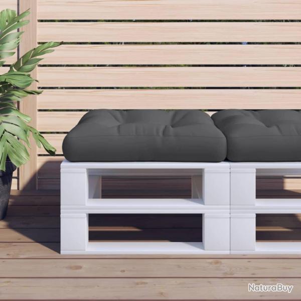 Coussin de palette noir 58x58x10 cm tissu