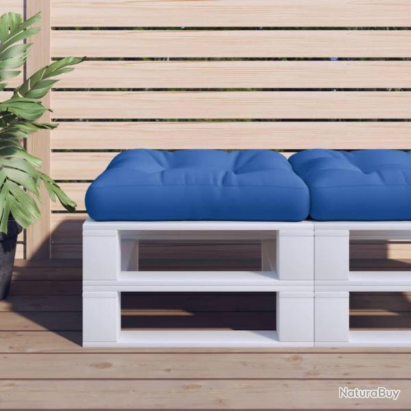 Coussin de palette bleu 58x58x10 cm tissu