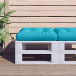 Coussin de palette turquoise 58x58x10 cm tissu oxford