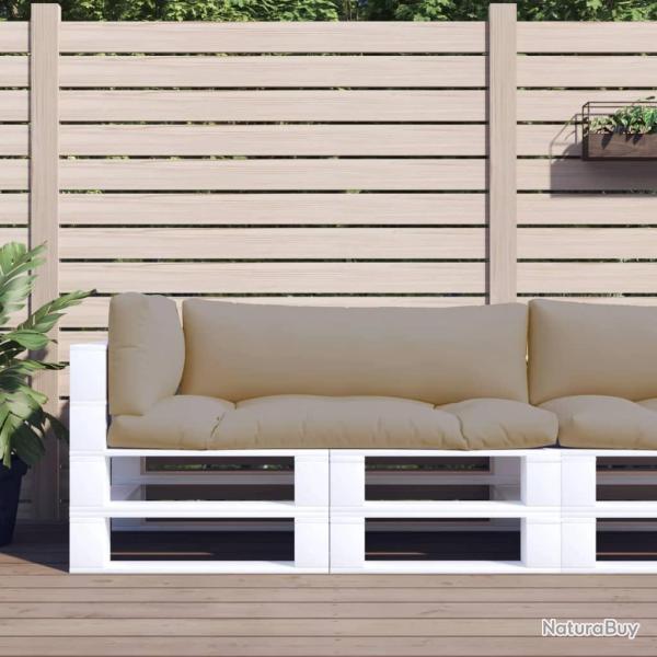Coussins de palette lot de 3 taupe tissu