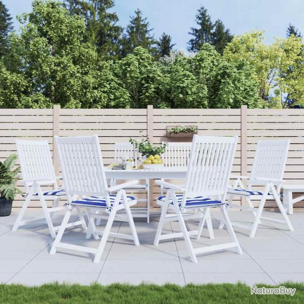 Coussins de chaise de lot de 6 40x40x4 cm tissu