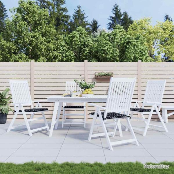 Coussins de chaise, 4 pi�ces, � carreaux noirs, pour la salle � manger