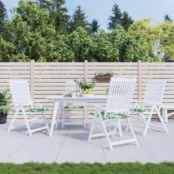 Coussins de chaise 4 pc Motif de feuille 50 x 50 x 4 cm