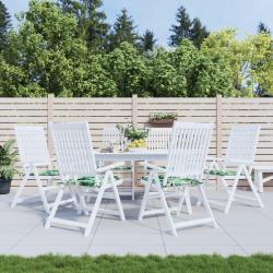 Coussins de chaise lot de 6 motif de feuilles 50x50x4 cm tissu
