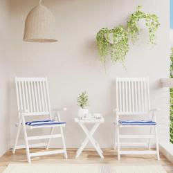 Coussins de chaise de lot de 2 50x50x4 cm tissu