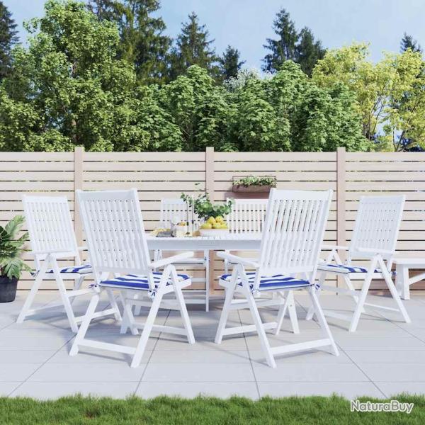 Coussins de chaise de lot de 6 50x50x4 cm tissu