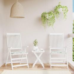 Coussins de chaise lot de 2 motif de feuilles 50x50x4 cm tissu