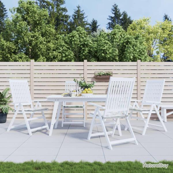 Coussins de chaise lot de 4 motif de feuilles 50x50x4 cm tissu