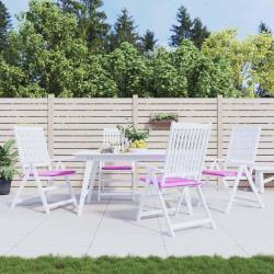 Coussins de chaise de lot de 4 rose 50x50x4 cm tissu