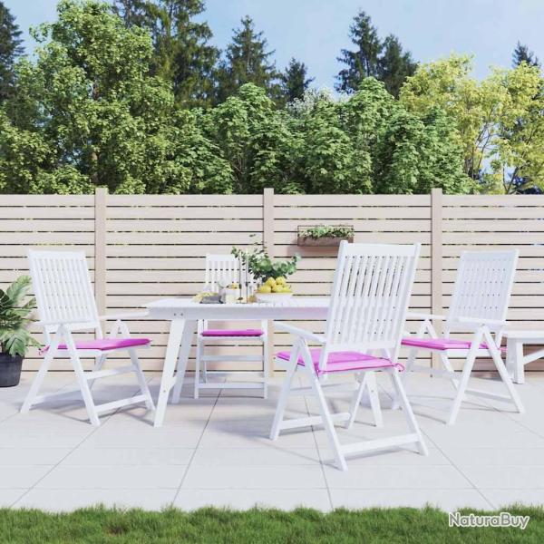 Coussins de chaise de lot de 4 rose 50x50x4 cm tissu